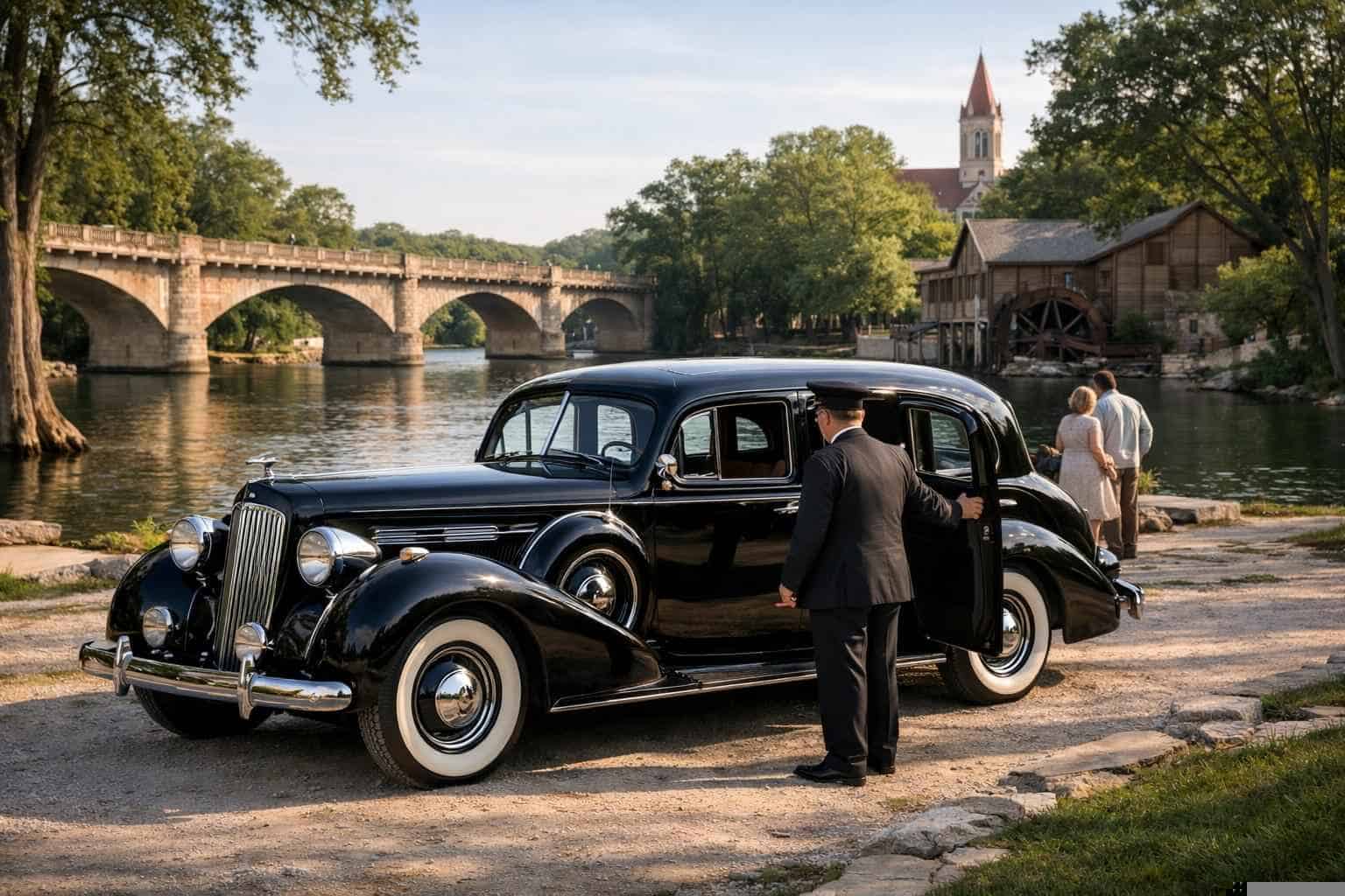 Antique Vehicles with Driver in New Braunfels Texas