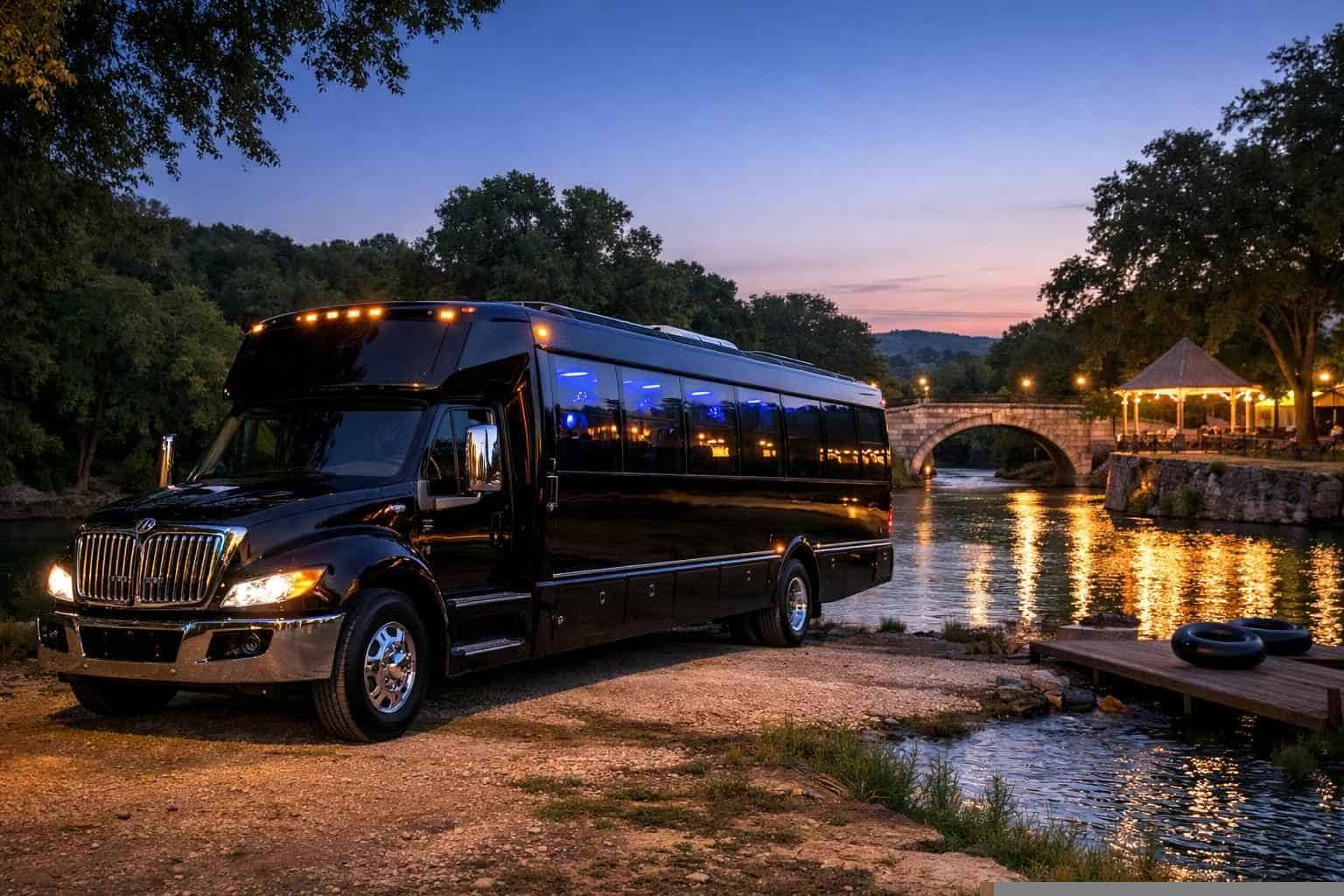 Best Black Party Bus Rental in New Braunfels Texas
