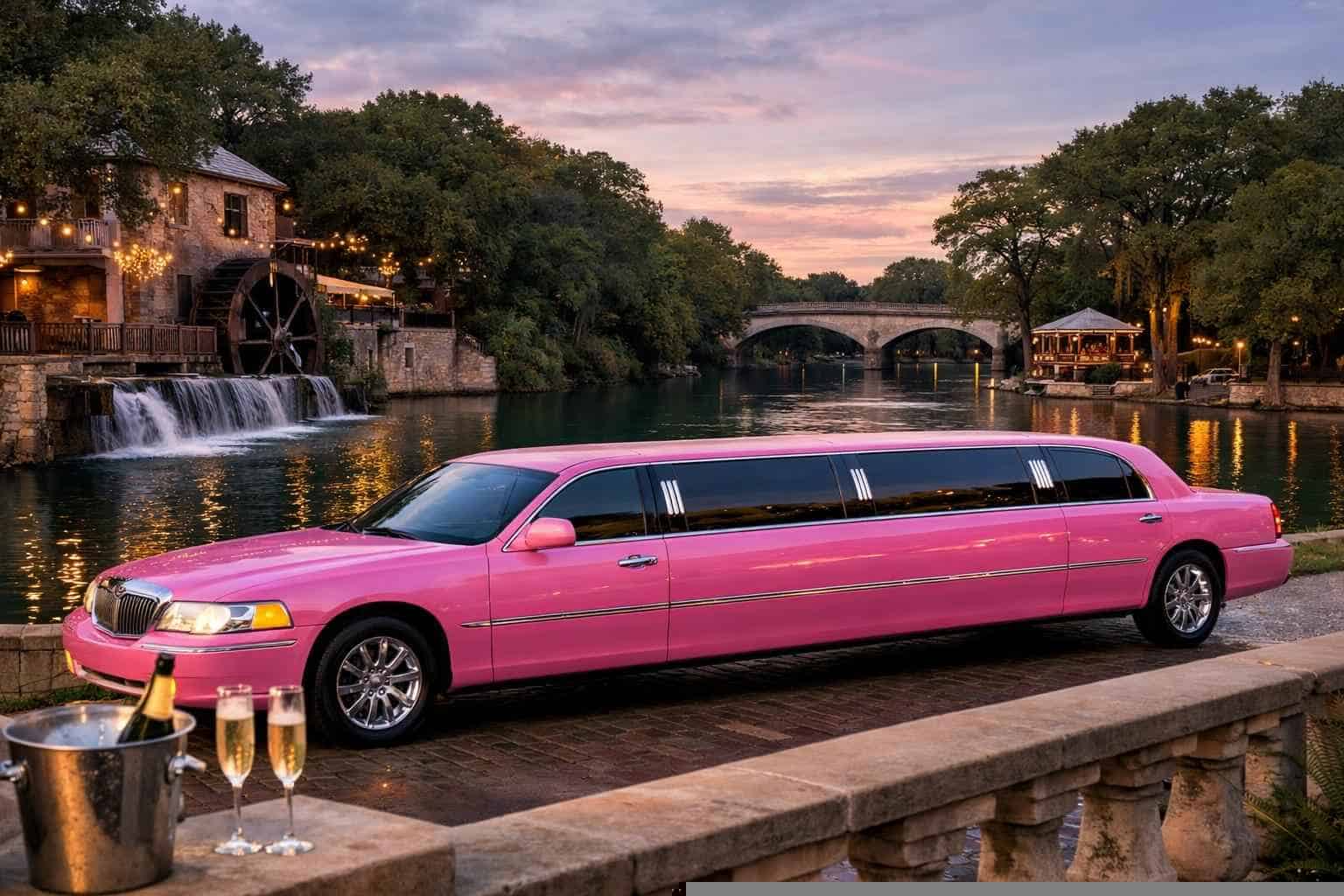 Best Pink Limo Rental in New Braunfels Texas