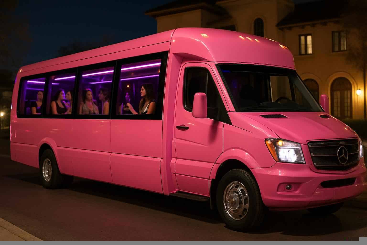 Best Pink Party Bus Rental in San Antonio Texas