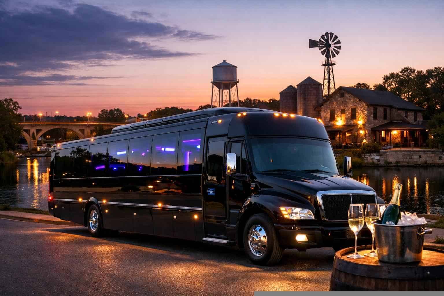 Black Party Bus Rental New Braunfels TX