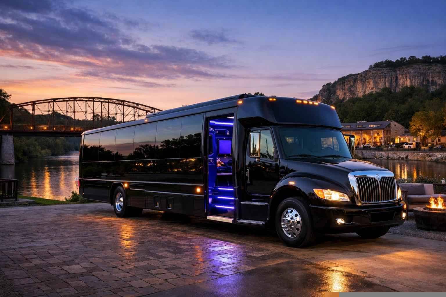 Black Party Bus Rental Services in New Braunfels Texas