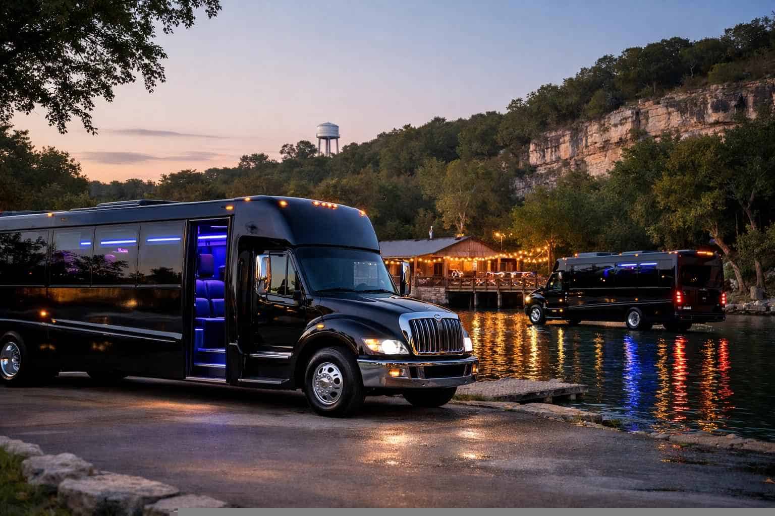 Black Party Buses in New Braunfels Texas