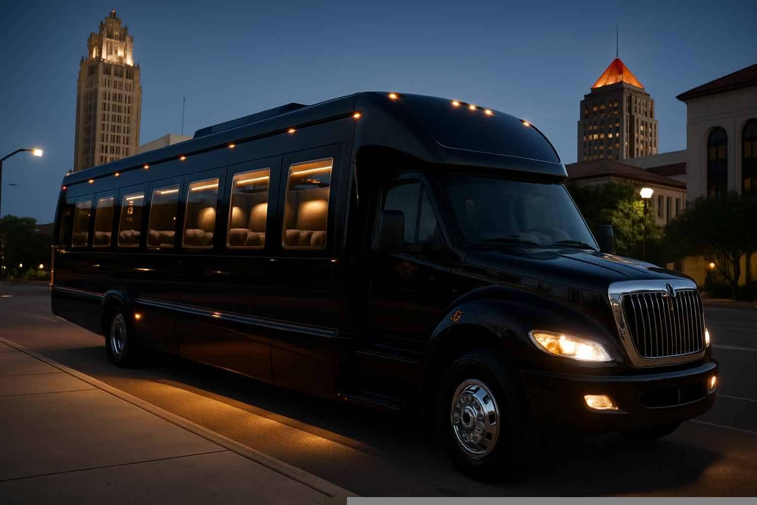 Luxury Black Party Bus Rental in San Antonio Texas