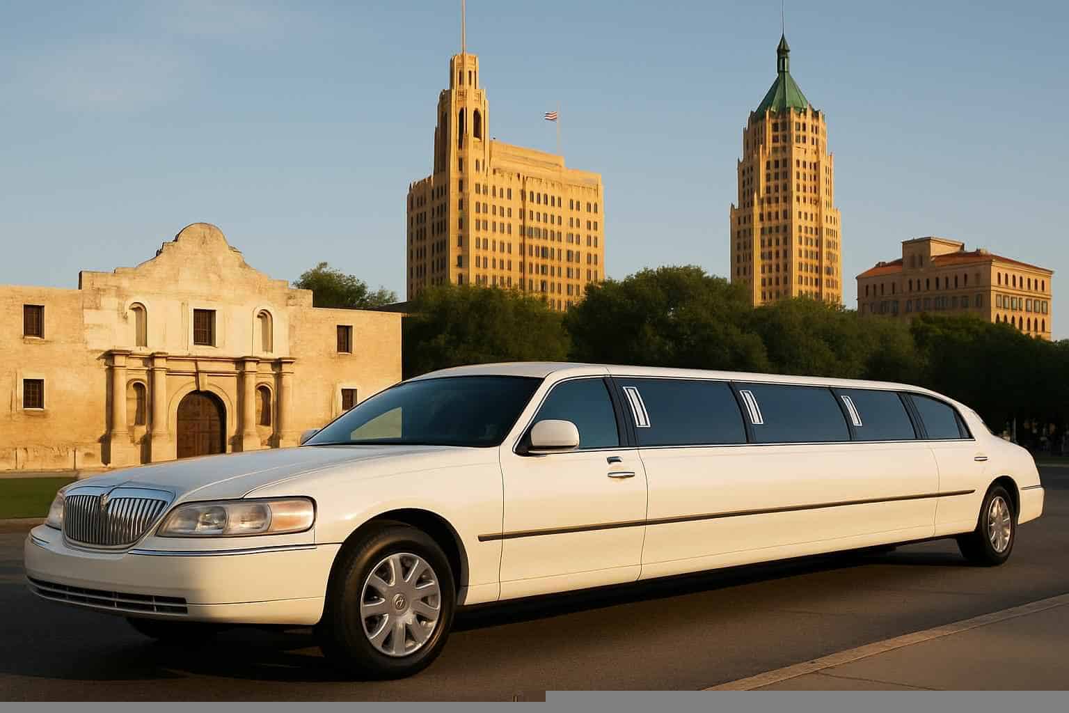Luxury White Limo Rental in San Antonio Texas