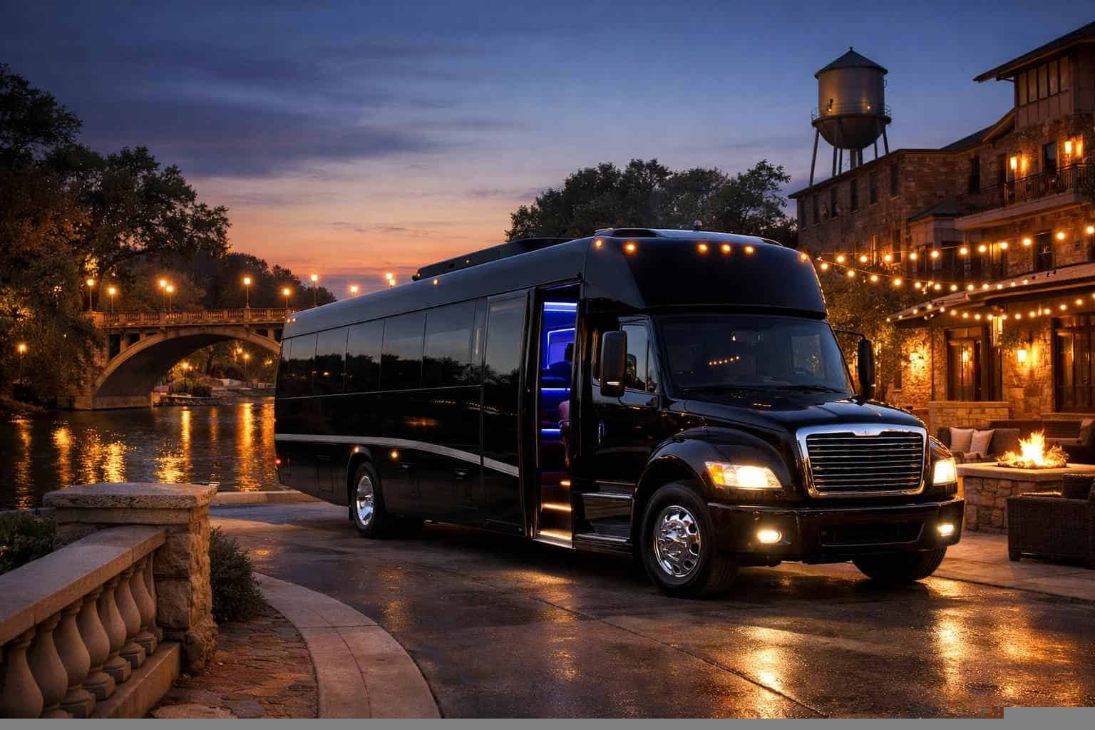New Braunfels Texas Black Party Bus Rental
