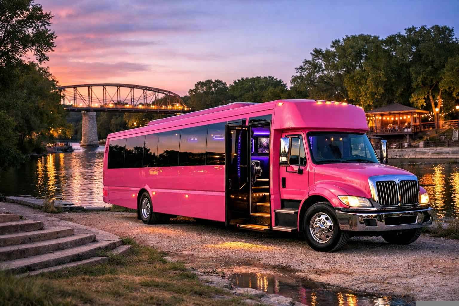 Pink Party Bus Rental New Braunfels TX