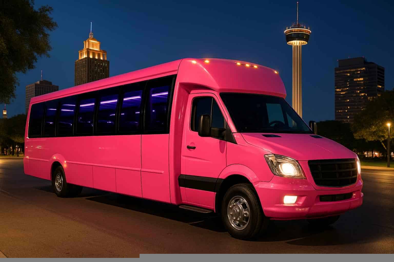 Pink Party Bus Rental San Antonio TX