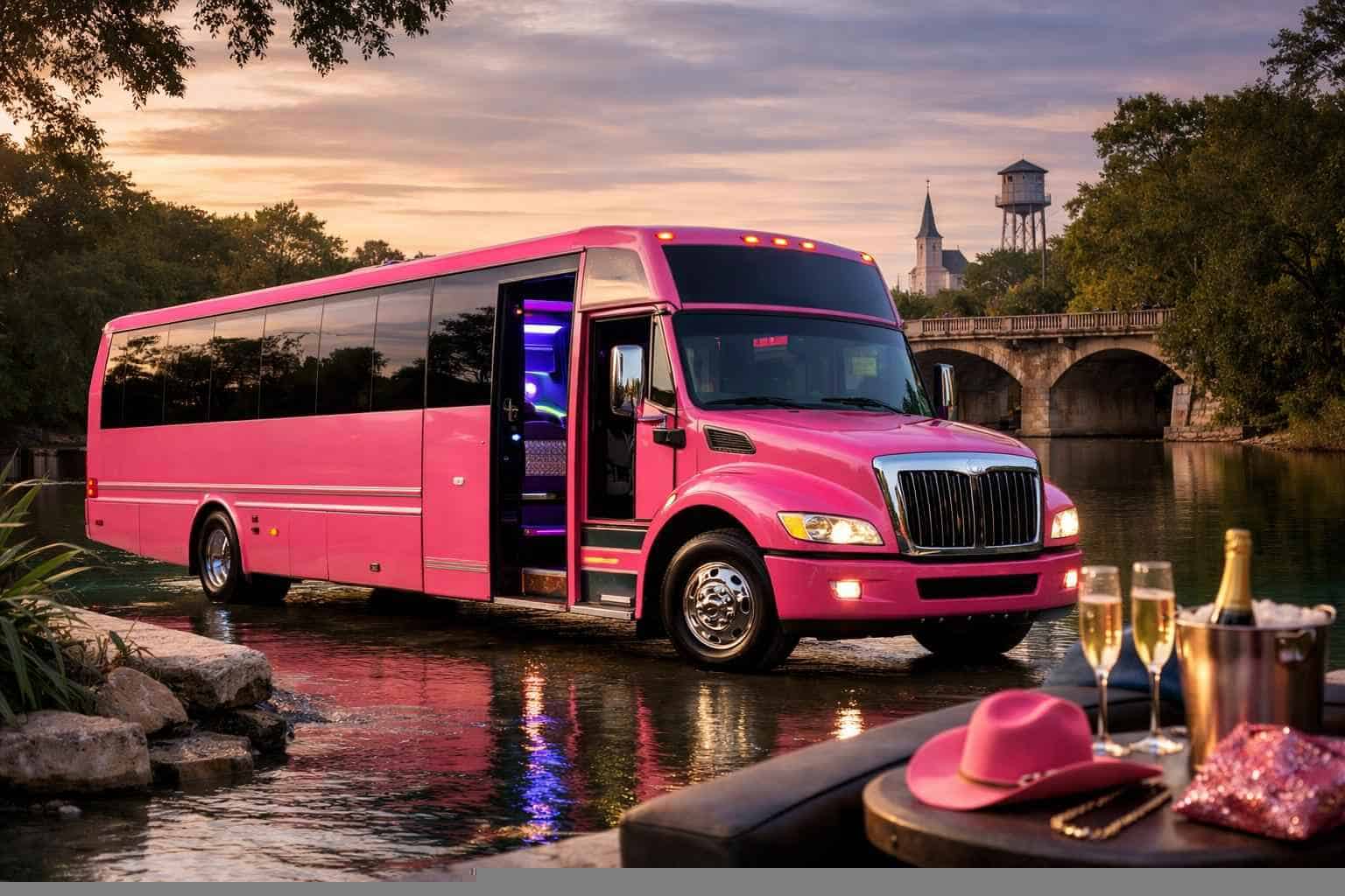 Pink Party Bus Rental Services in New Braunfels Texas