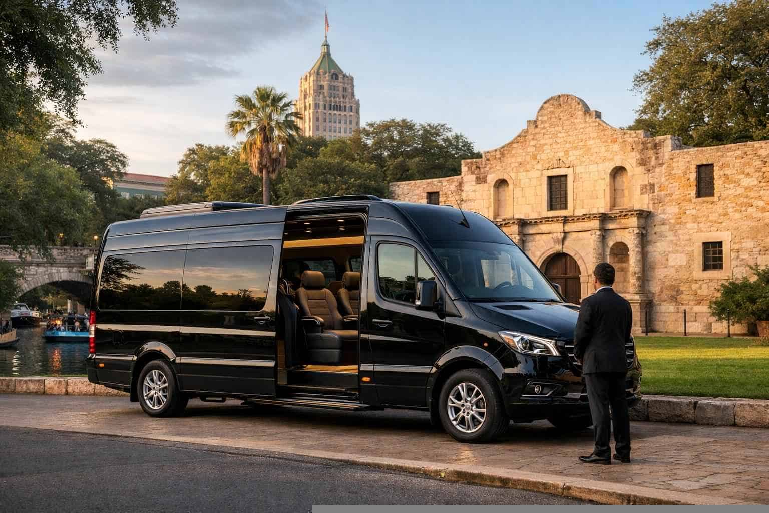 San Antonio Texas Passenger Van with Driver
