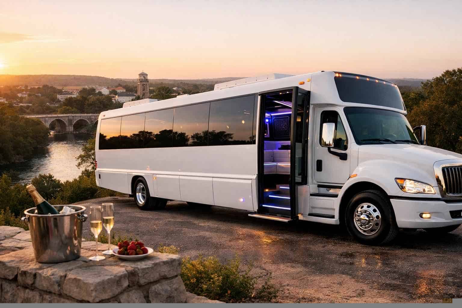 White Party Bus Rental New Braunfels TX