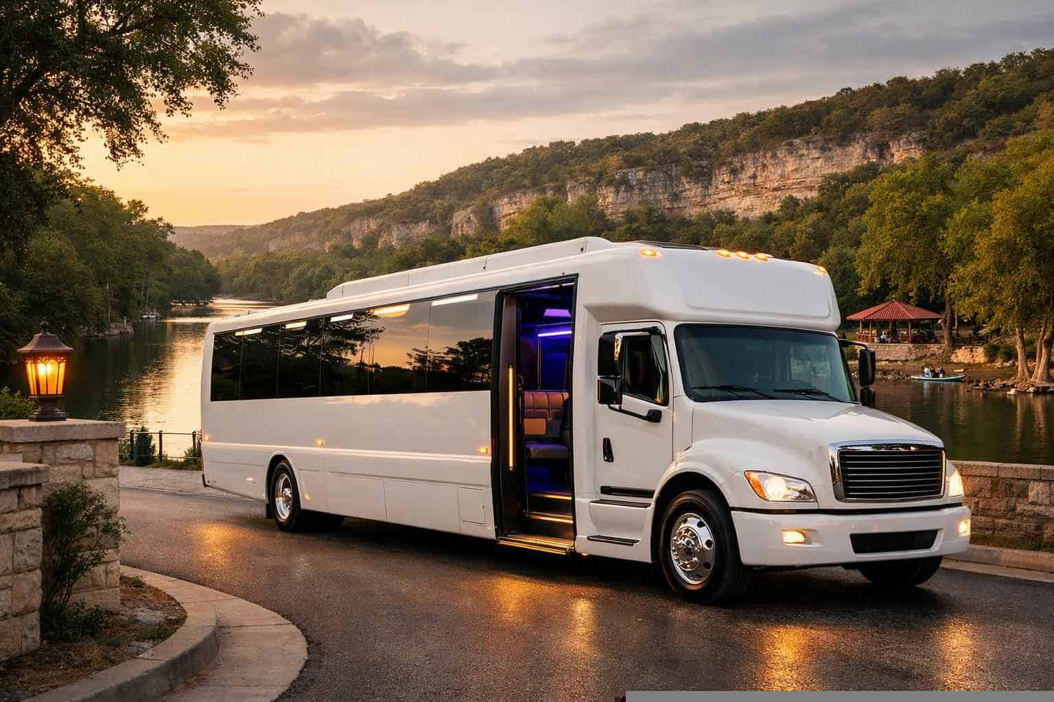 White Party Bus Rental Services in New Braunfels Texas