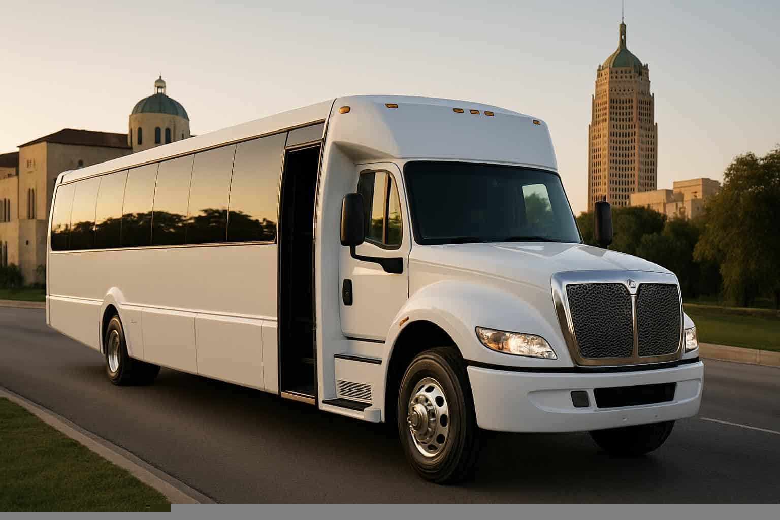 White Party Bus Rental Services in San Antonio Texas