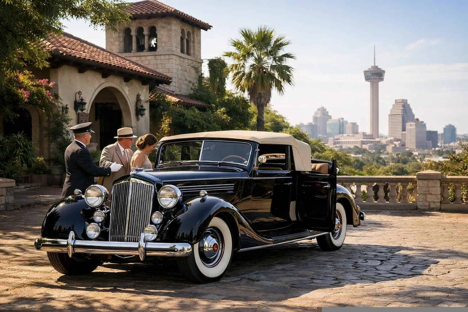 Alamo Heights Texas Antique Vehicle Rental with Driver