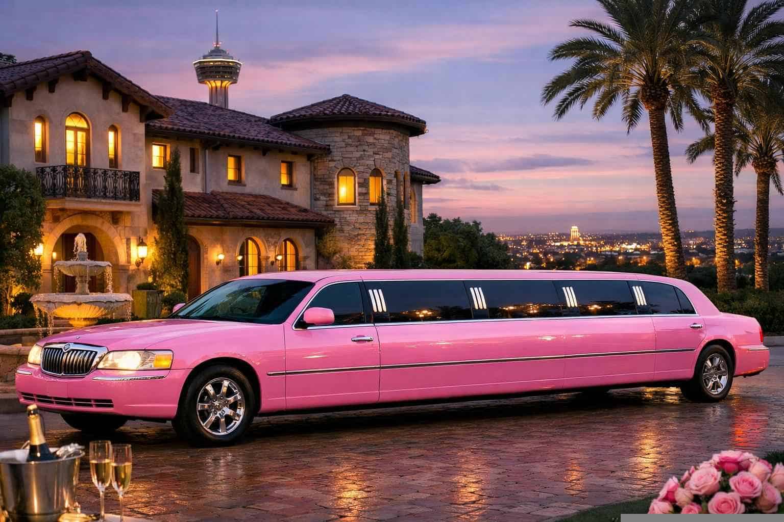 Alamo Heights Texas Pink Limo Rental