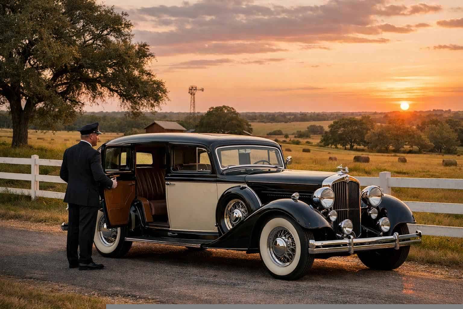Antique Vehicle Rental with Driver Services in Floresville Texas