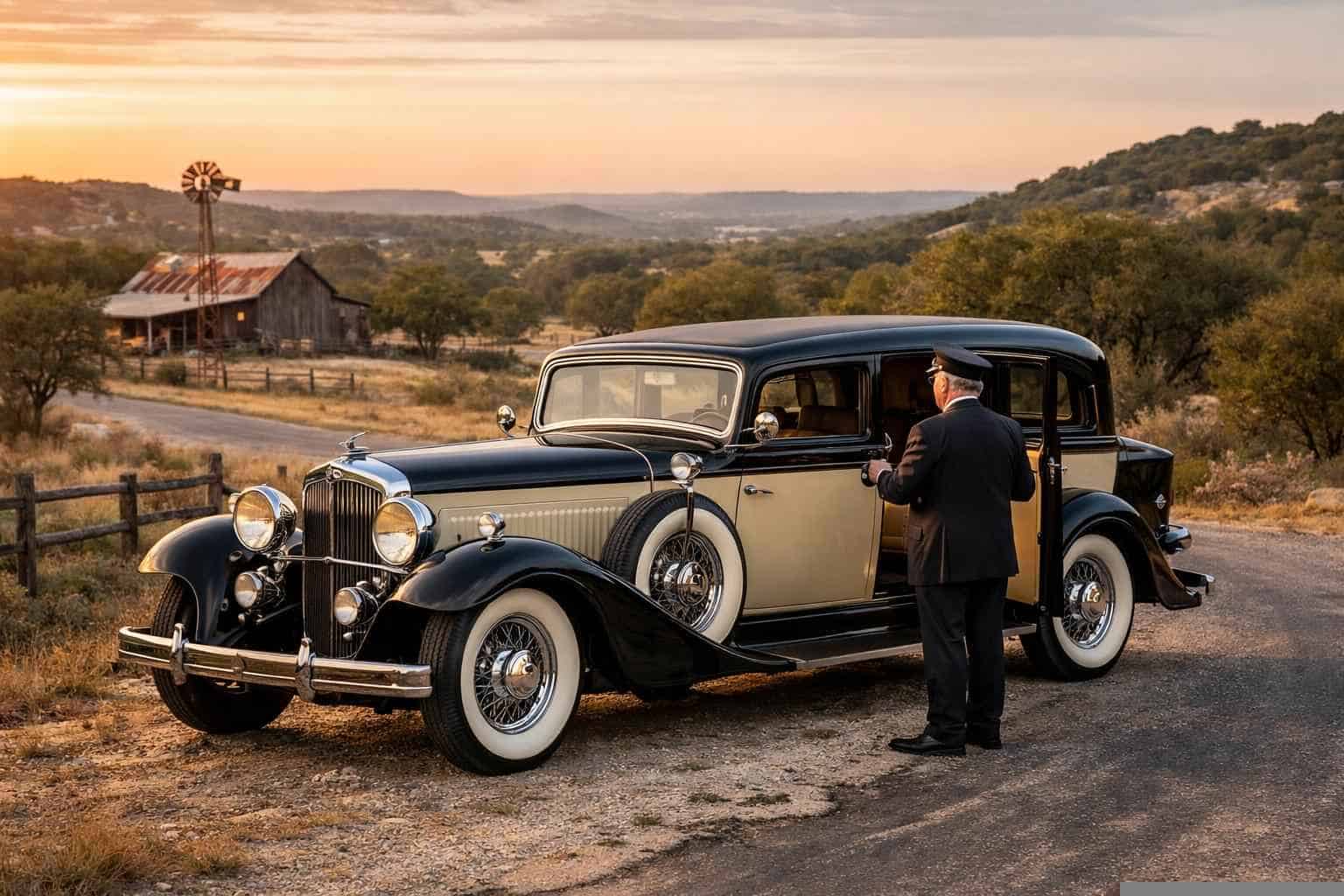 Antique Vehicle Rental with Driver Services in Helotes Texas