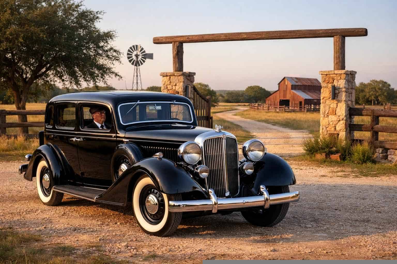 Antique Vehicle Rental with Driver Services in Pleasanton Texas