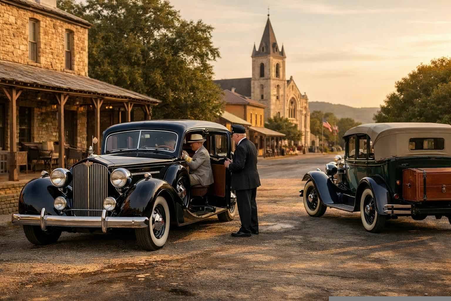 Antique Vehicles with Driver in Boerne Texas