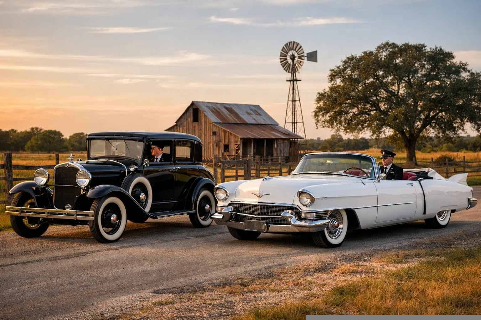 Antique Vehicles with Driver in Floresville Texas