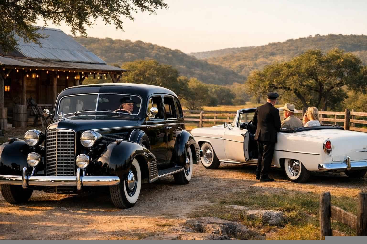 Antique Vehicles with Driver in Helotes Texas