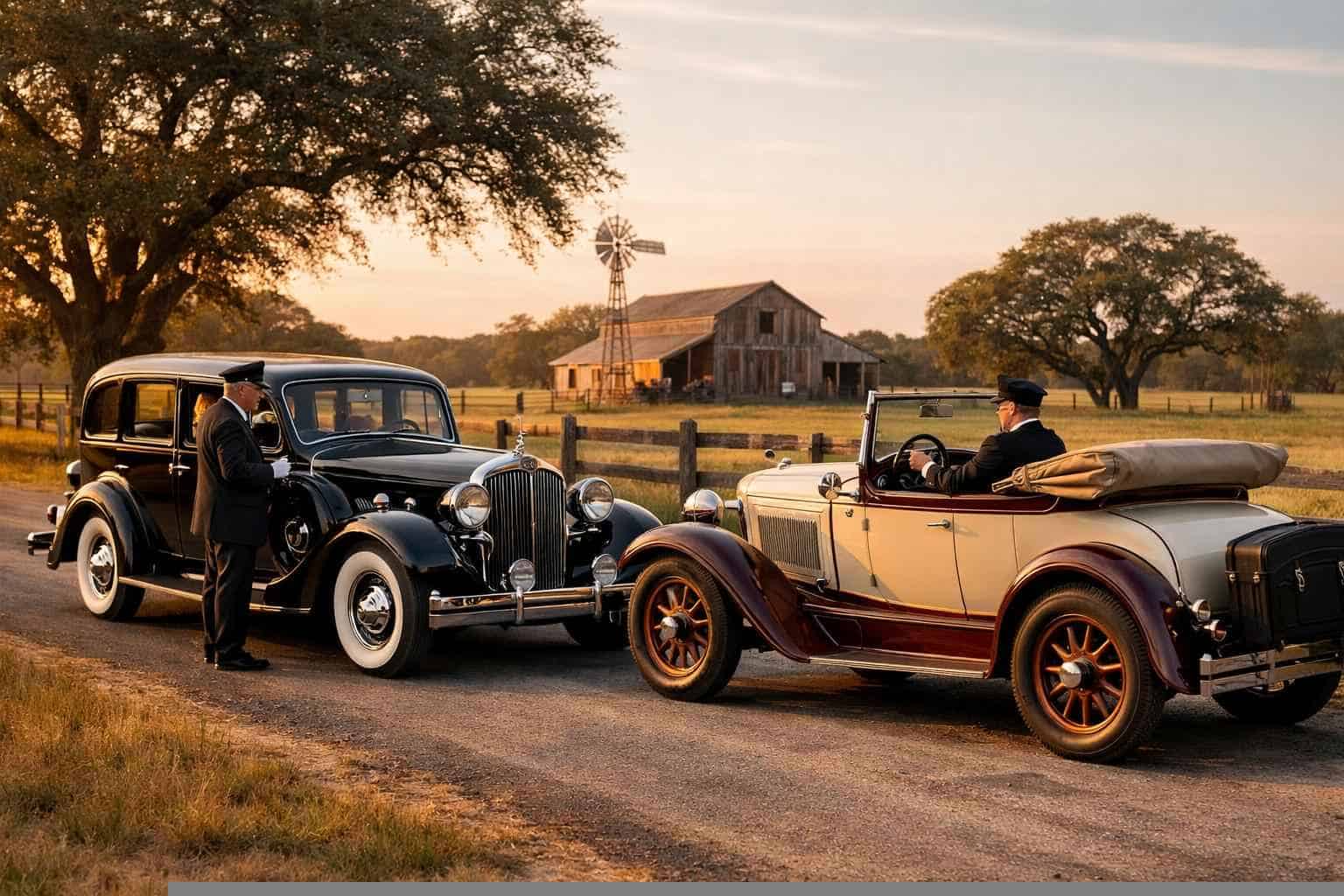 Antique Vehicles with Driver in La Vernia Texas