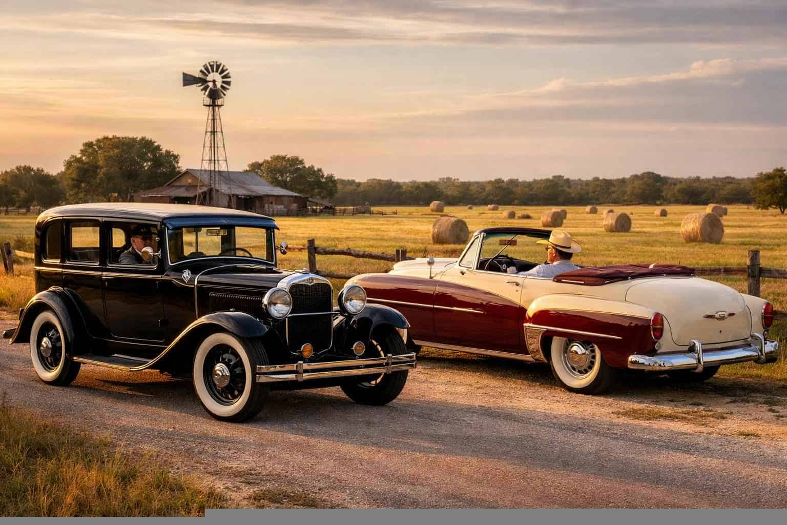 Antique Vehicles with Driver in Pleasanton Texas