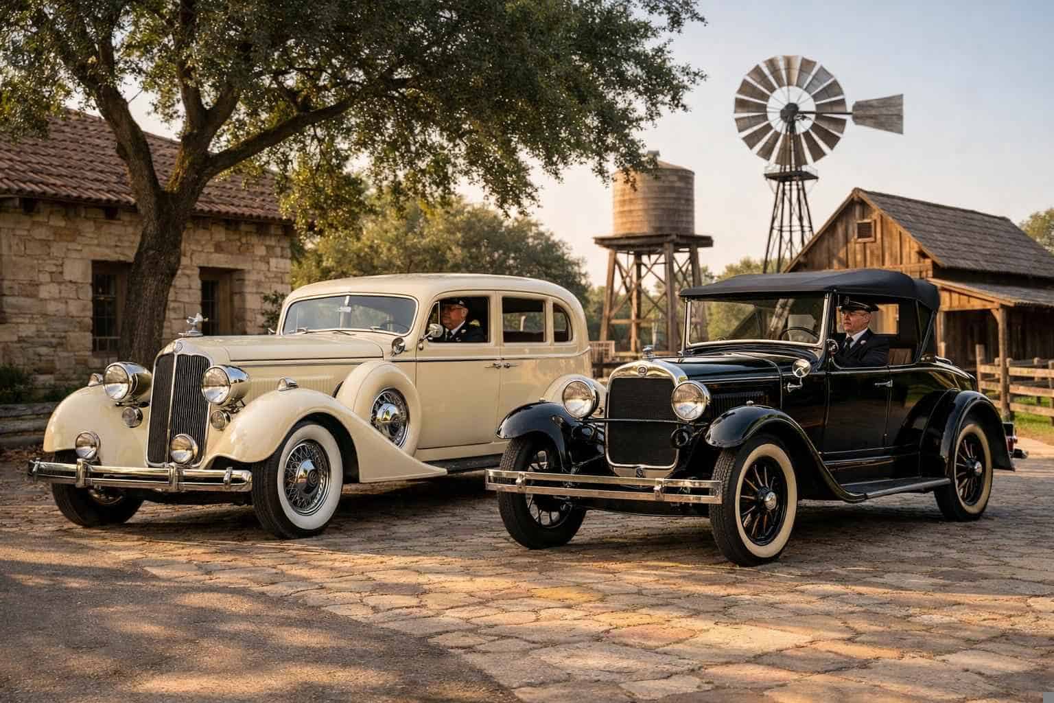 Antique Vehicles with Driver in Schertz Texas