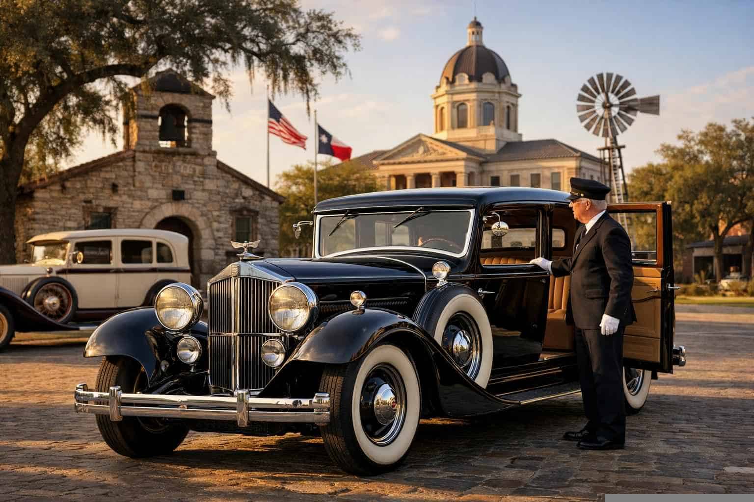 Antique Vehicles with Driver in Seguin Texas