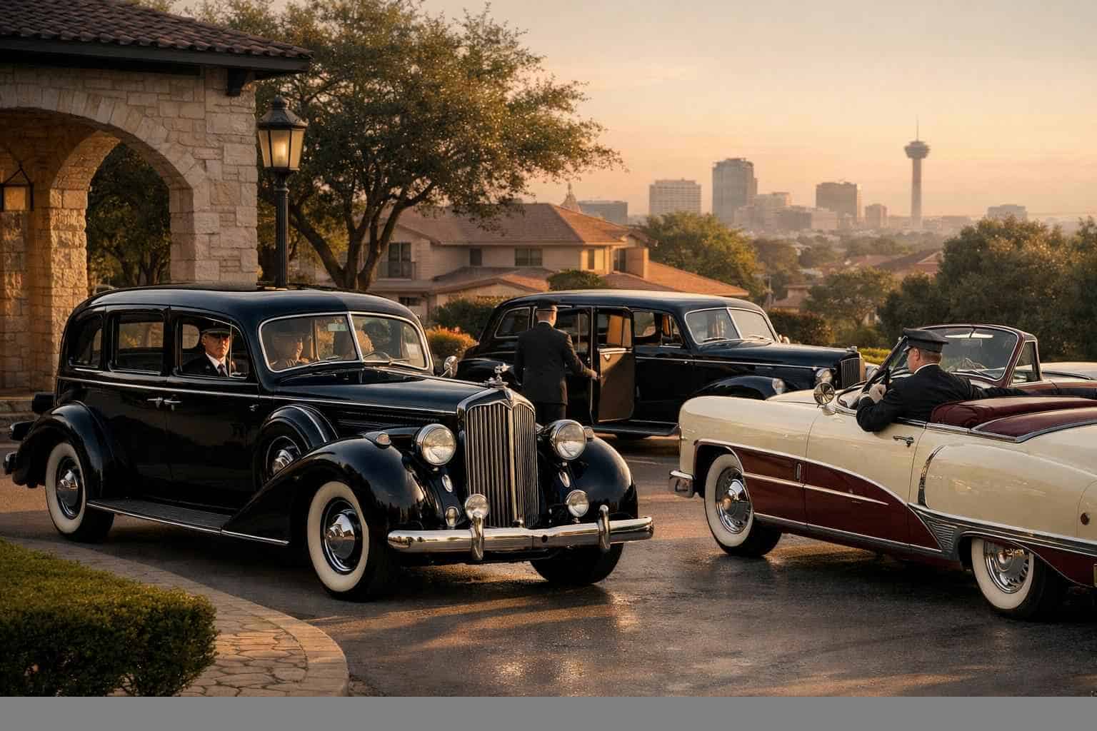 Antique Vehicles with Driver in Windcrest Texas