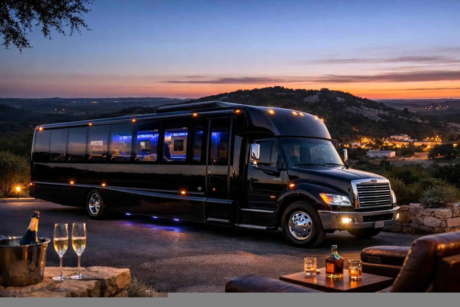 Best Black Party Bus Rental in Boerne Texas