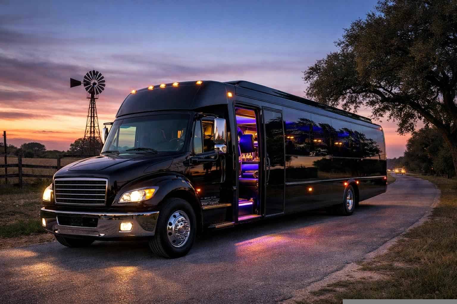 Best Black Party Bus Rental in Floresville Texas