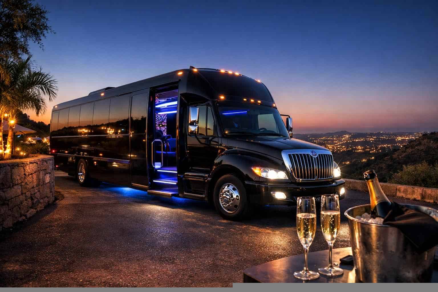 Best Black Party Bus Rental in Helotes Texas