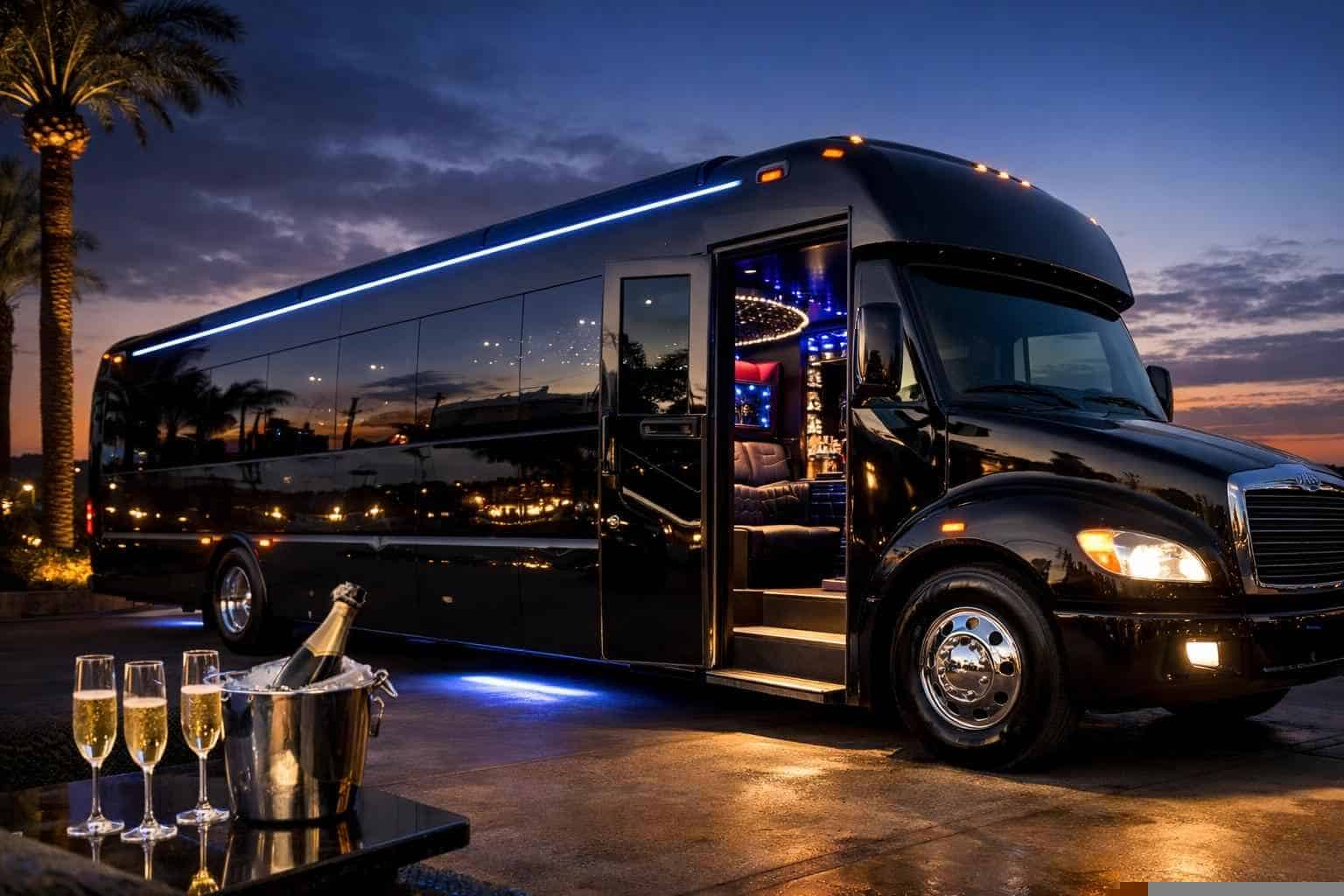 Best Black Party Bus Rental in Leon Valley Texas