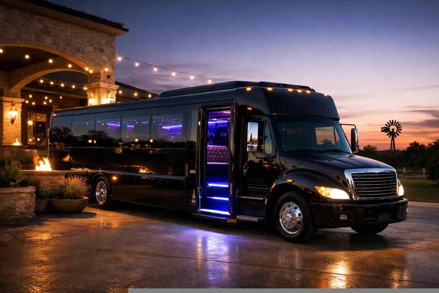 Best Black Party Bus Rental in Seguin Texas