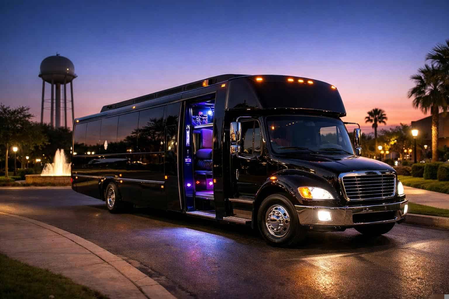 Best Black Party Bus Rental in Windcrest Texas