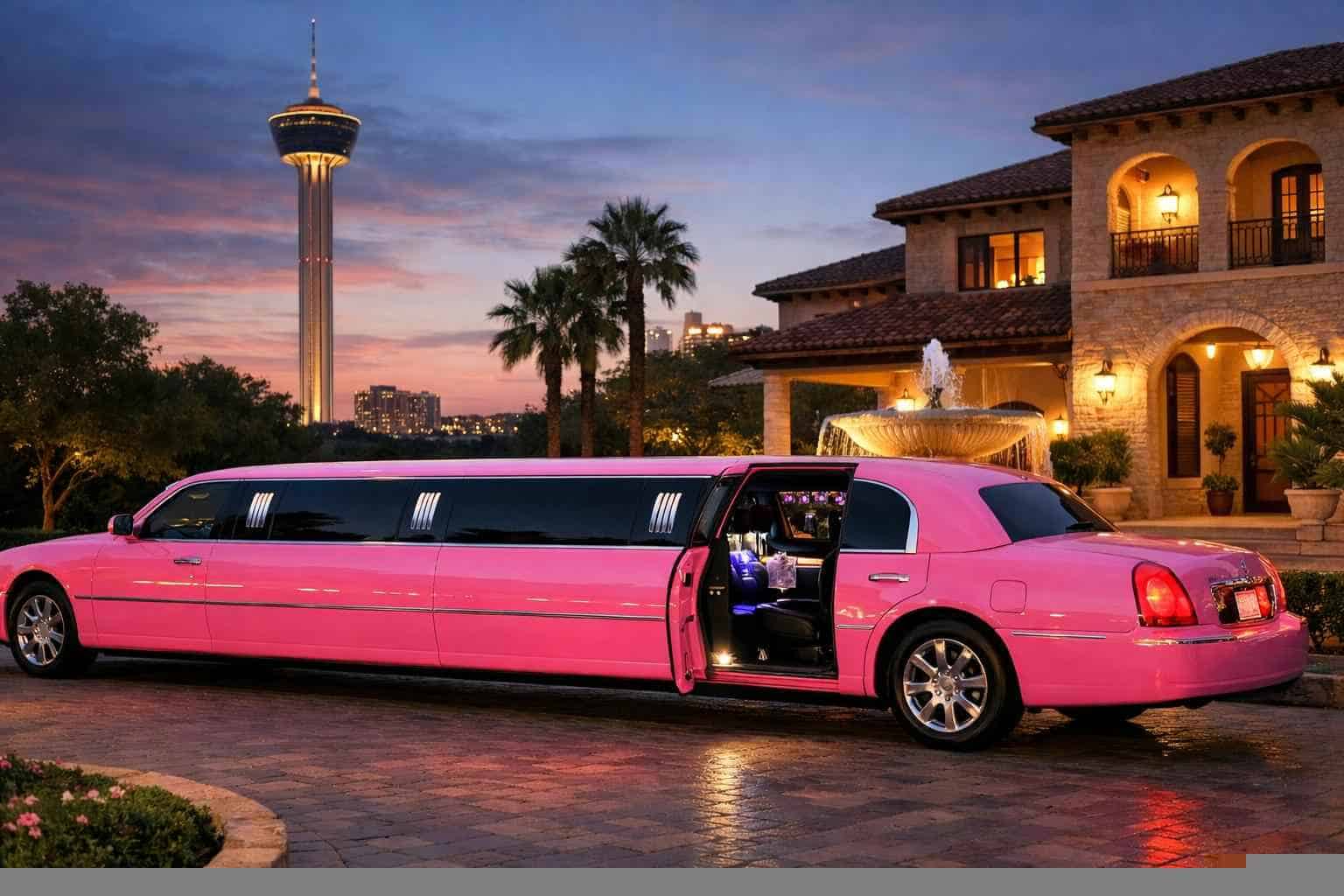 Best Pink Limo Rental in Alamo Heights Texas