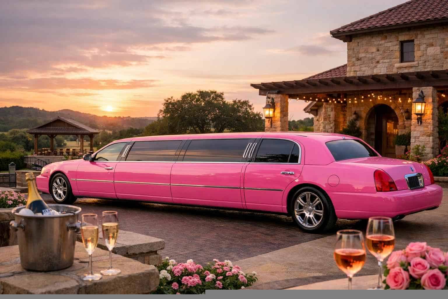 Best Pink Limo Rental in Boerne Texas