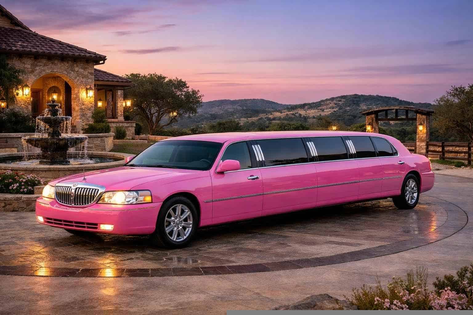 Best Pink Limo Rental in Bulverde Texas