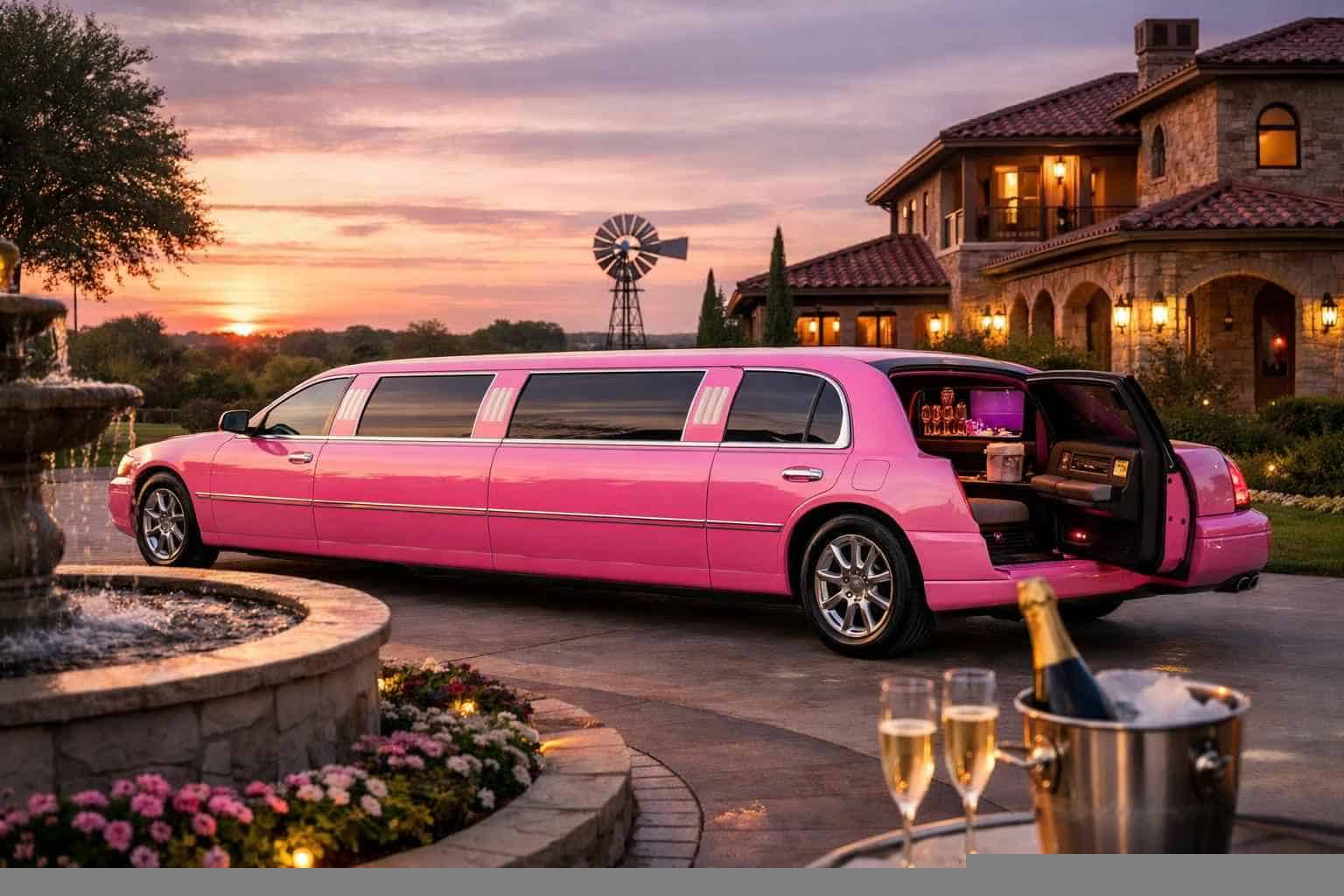 Best Pink Limo Rental in Cibolo Texas