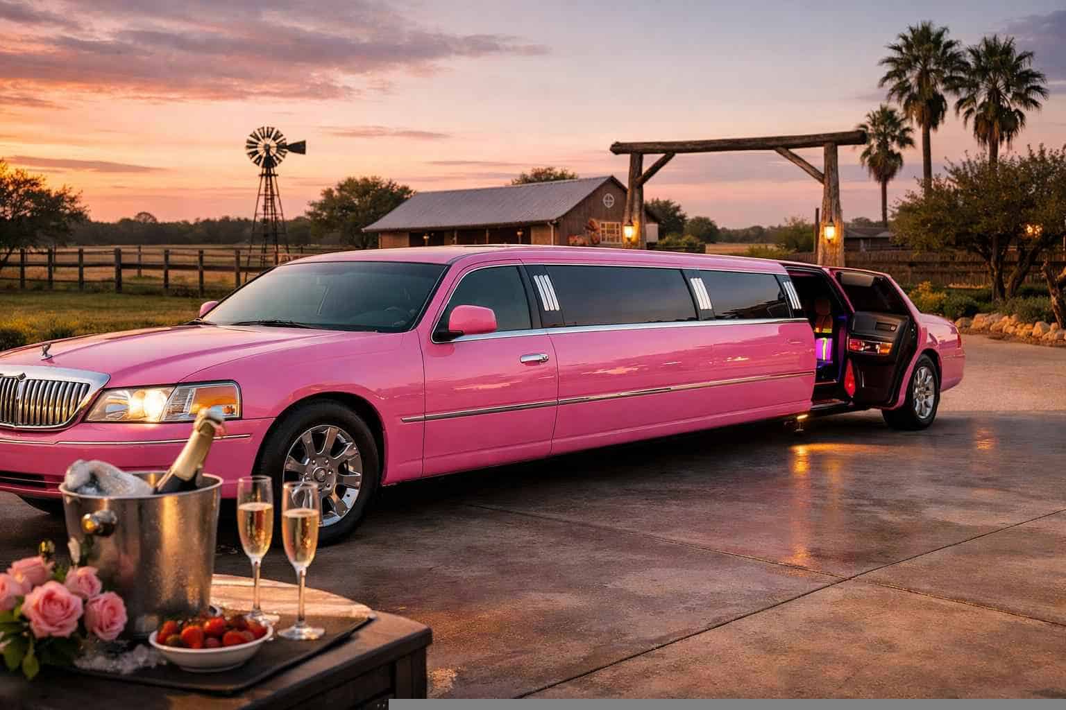 Best Pink Limo Rental in Floresville Texas