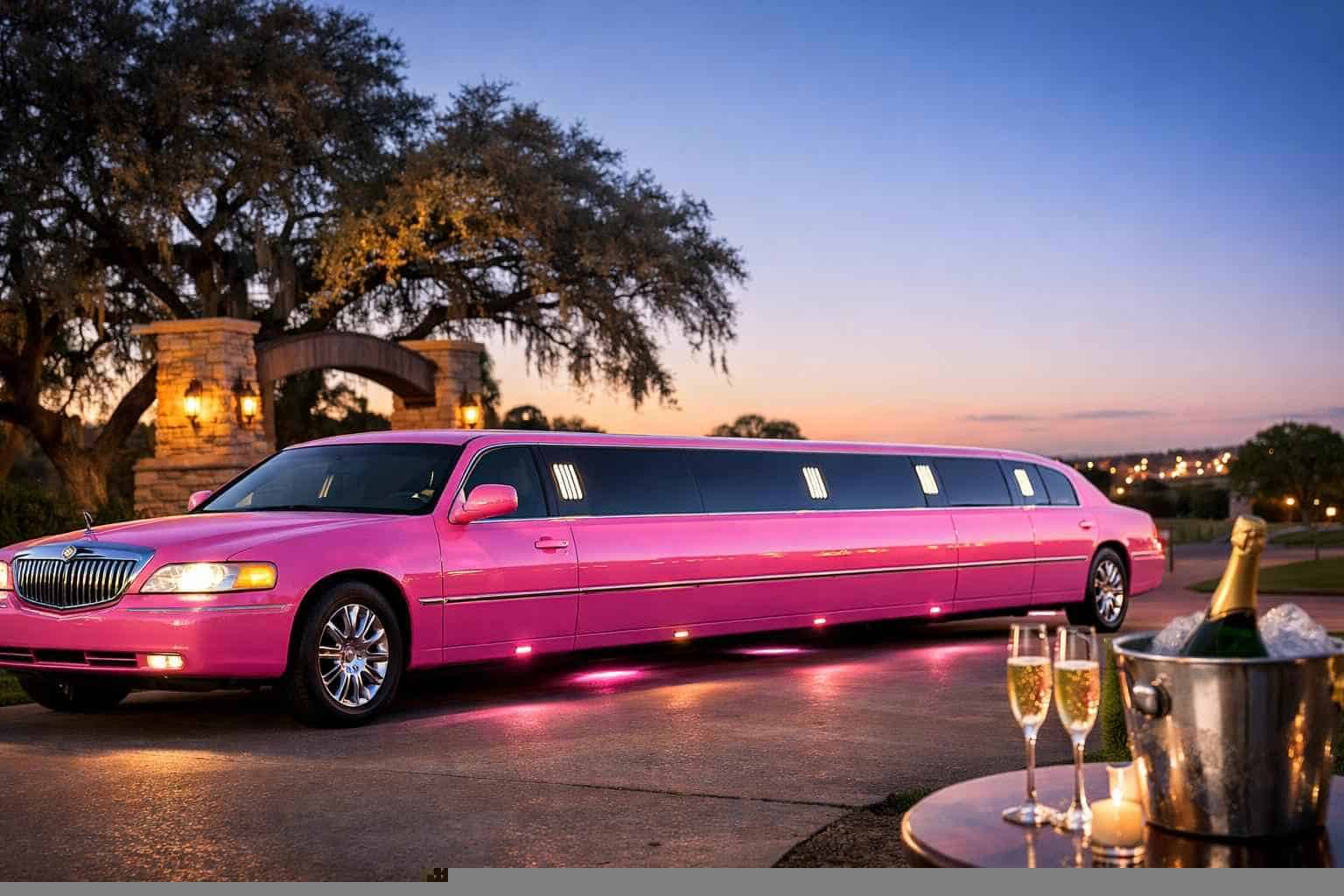 Best Pink Limo Rental in Live Oak Texas