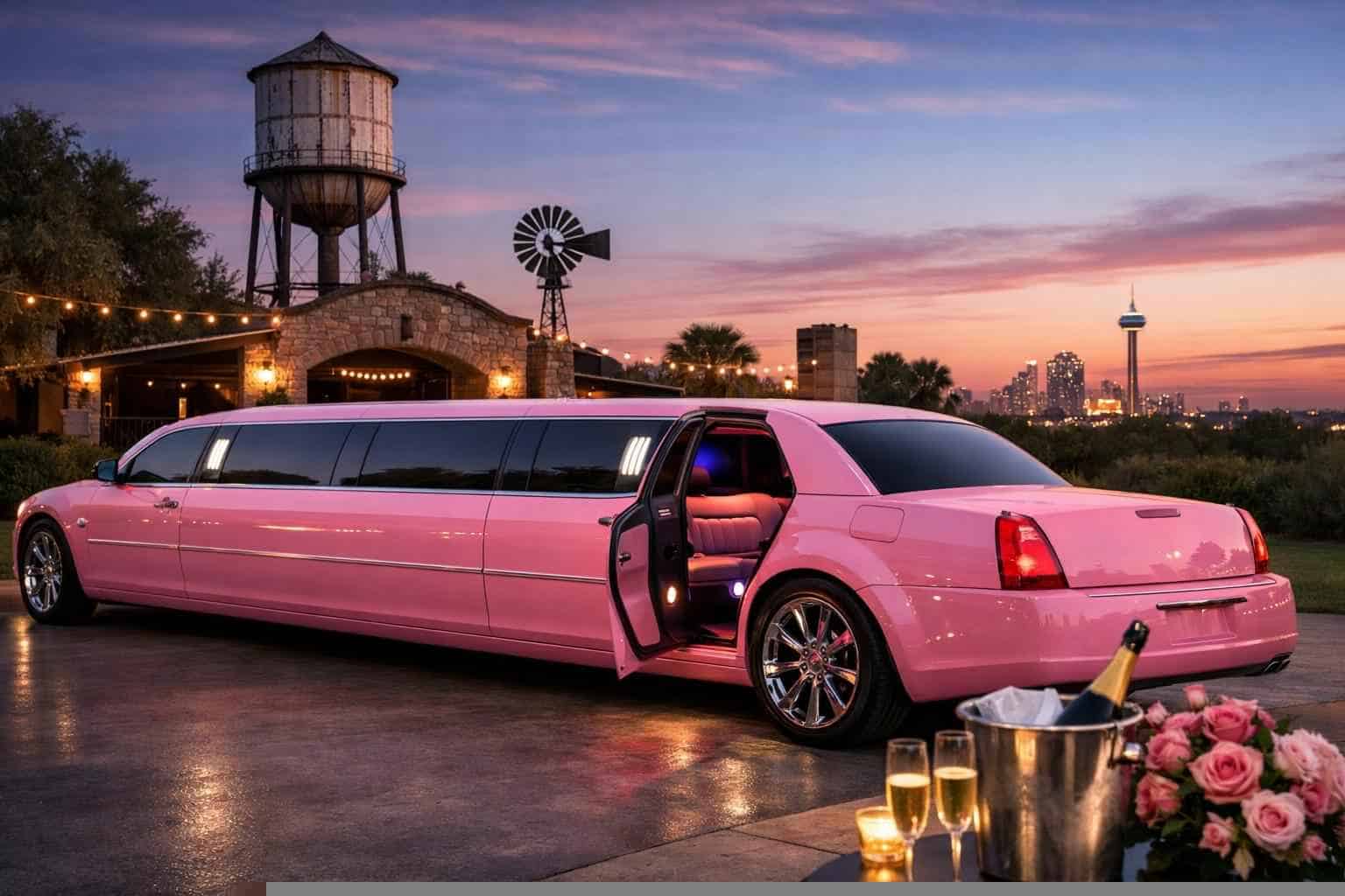 Best Pink Limo Rental in Schertz Texas