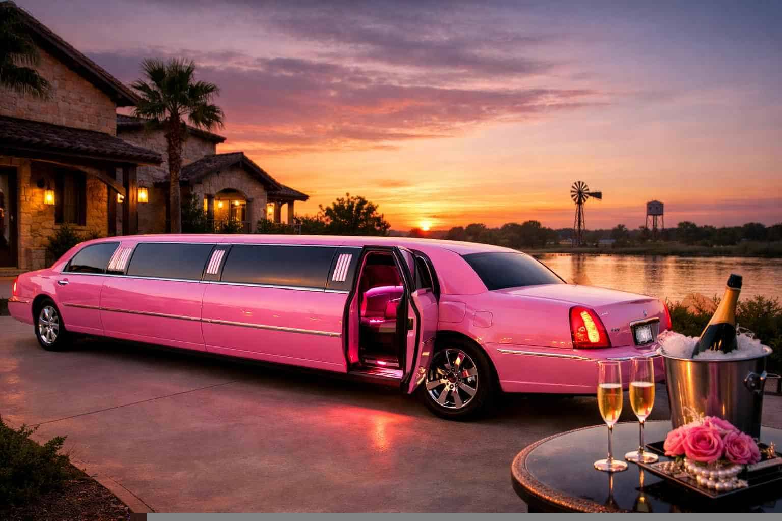 Best Pink Limo Rental in Seguin Texas