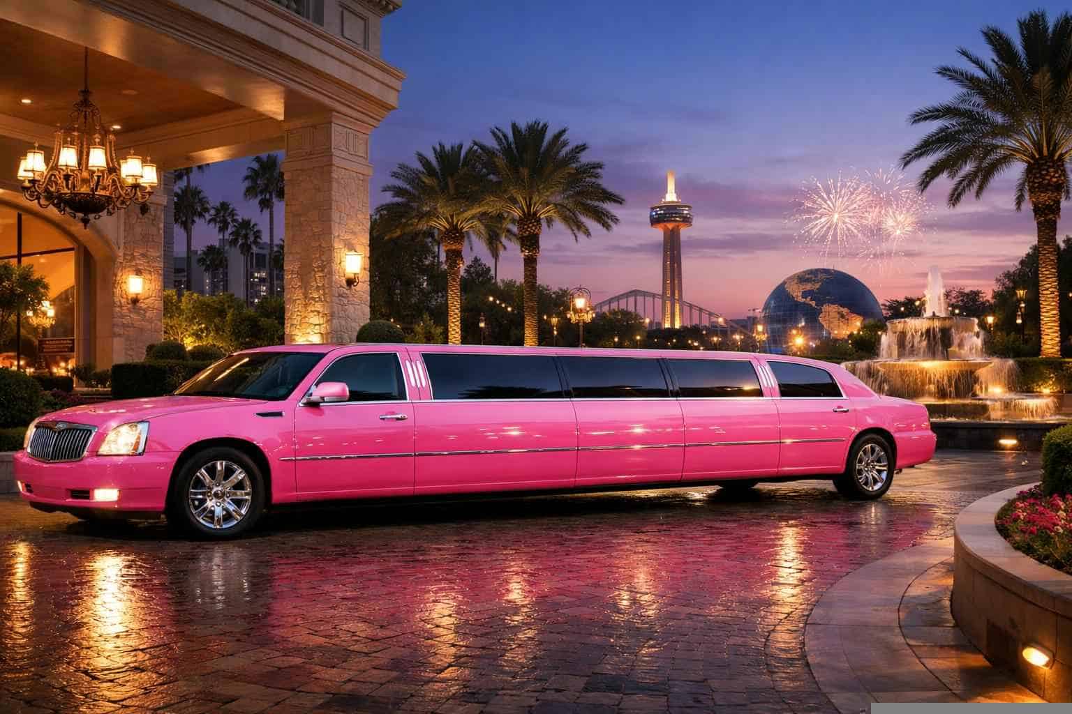Best Pink Limo Rental in Universal City Texas