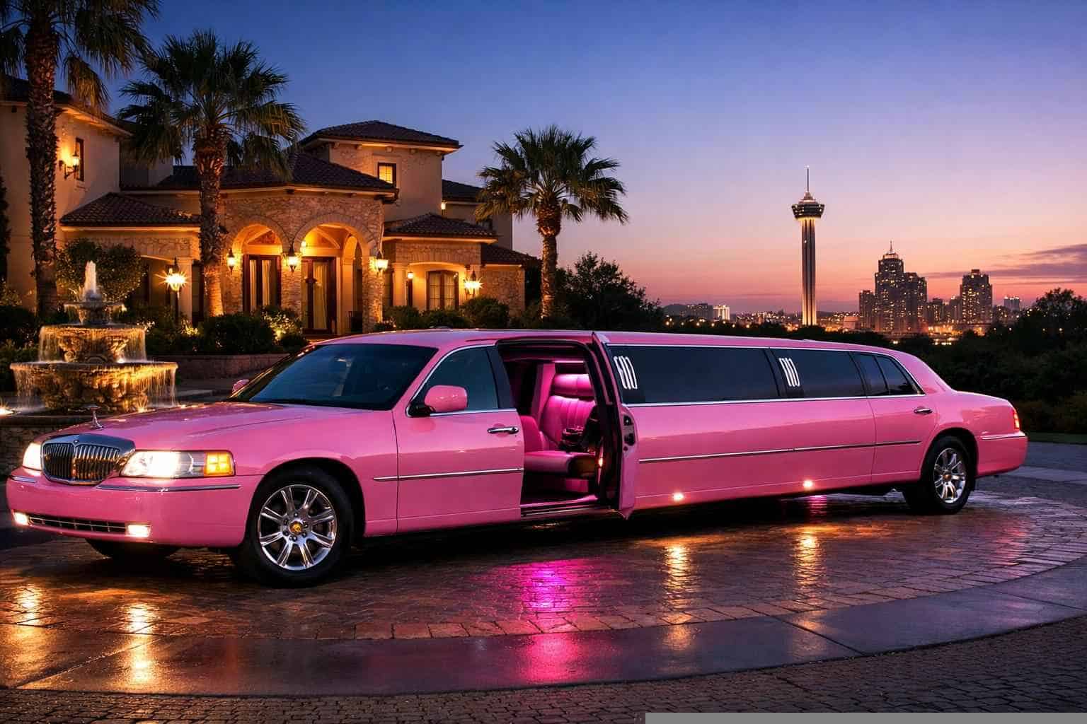 Best Pink Limo Rental in Windcrest Texas