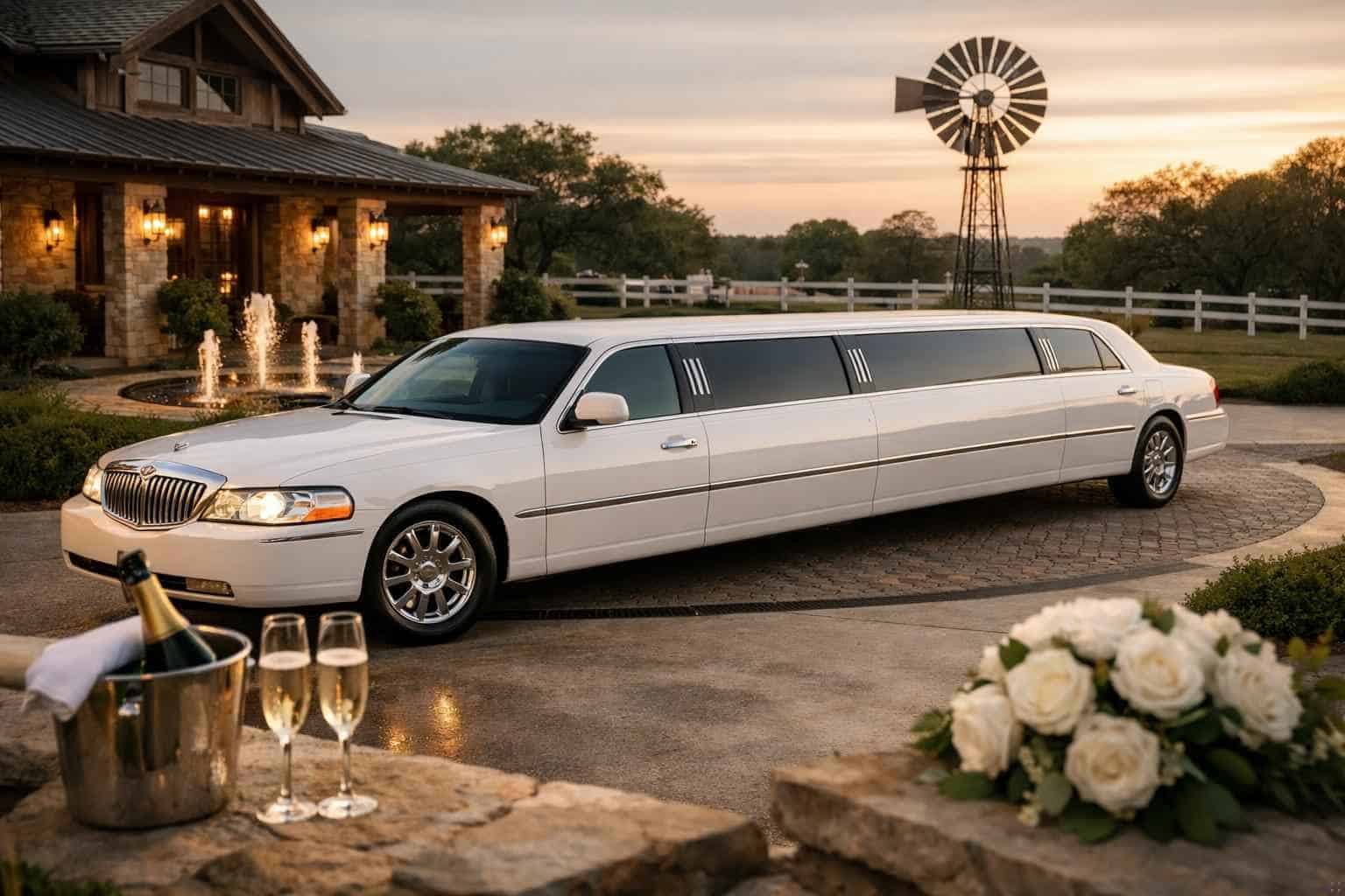 Best White Limo Rental in Pleasanton Texas