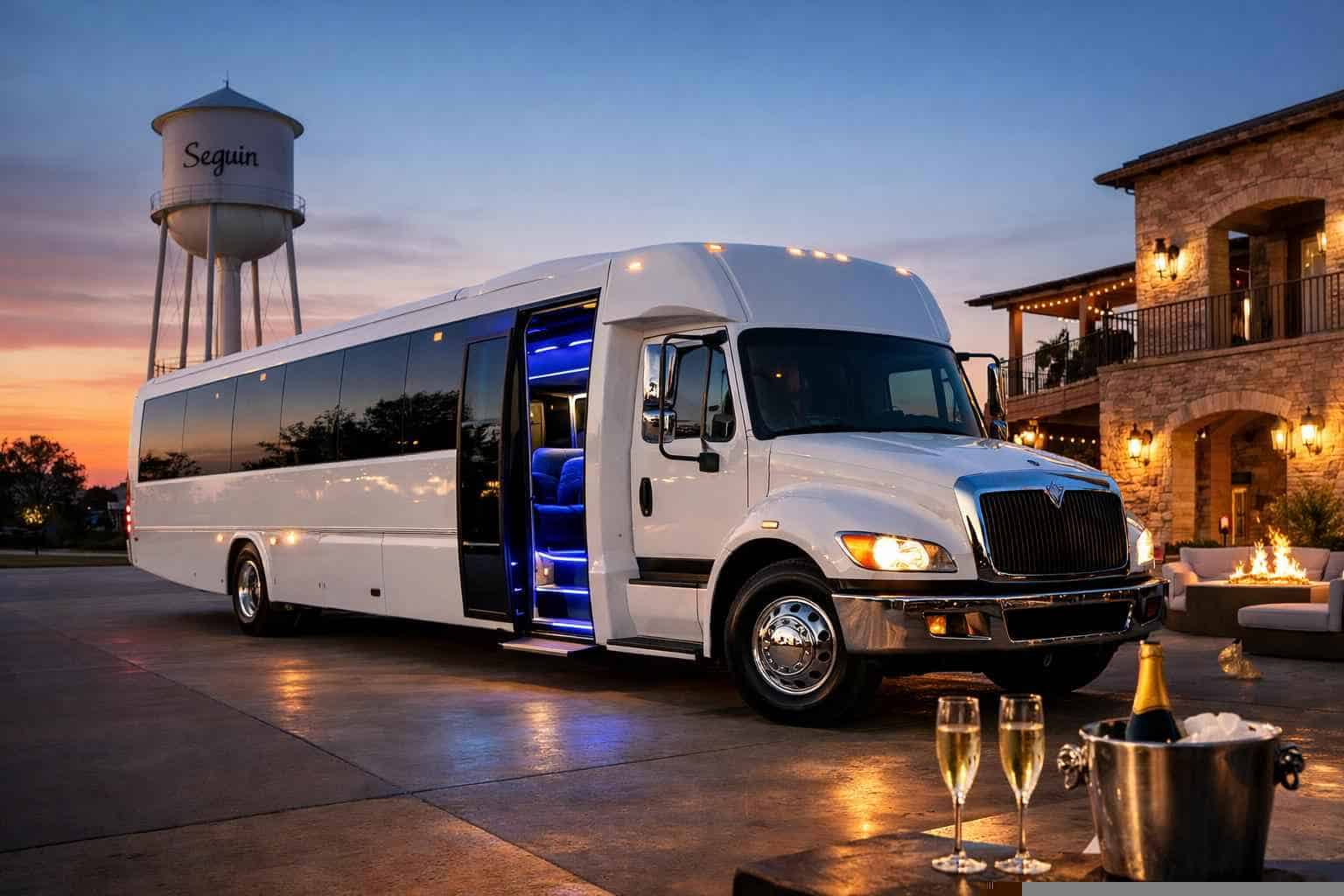 Best White Party Bus Rental in Seguin Texas