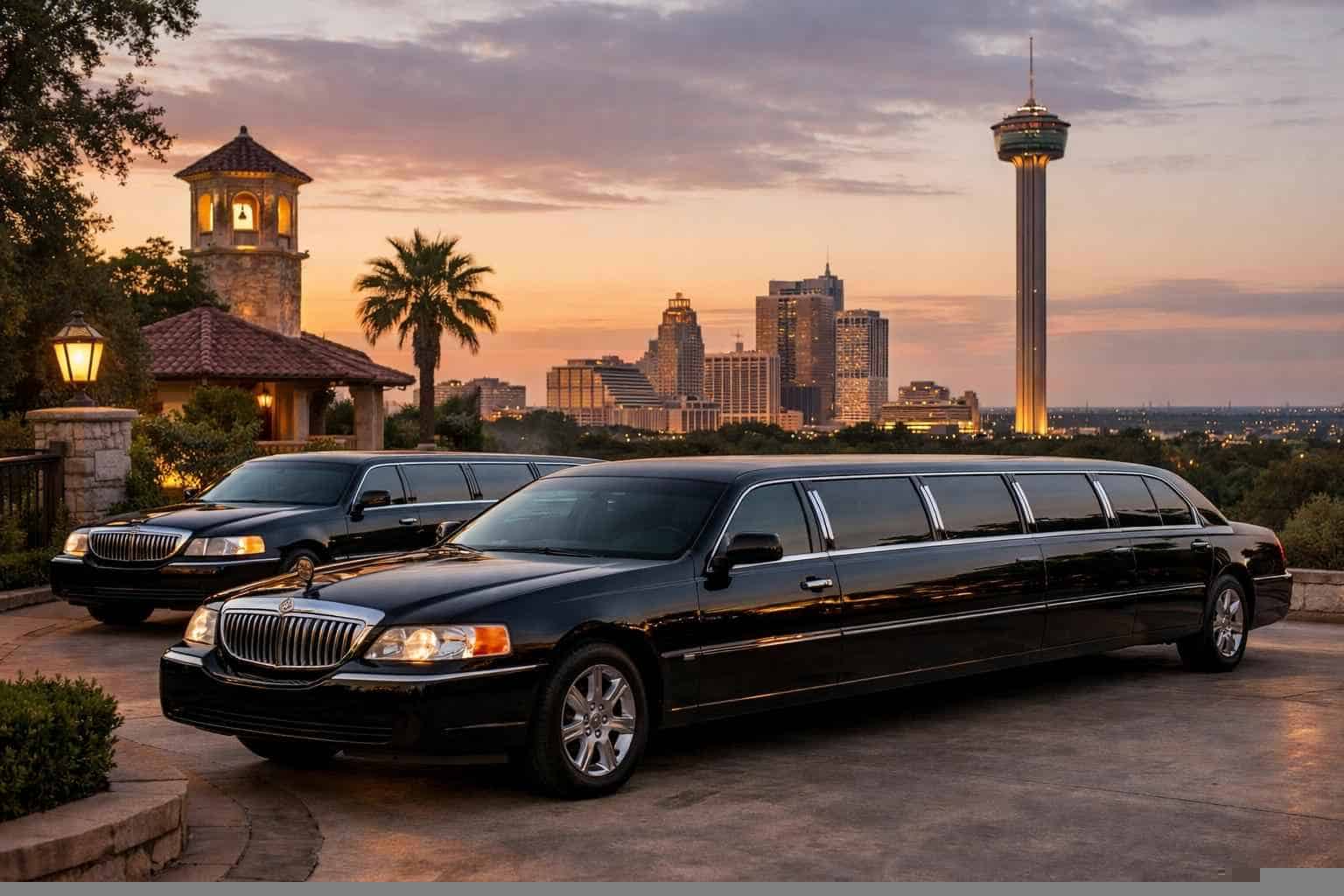 Black Limousines in Alamo Heights Texas