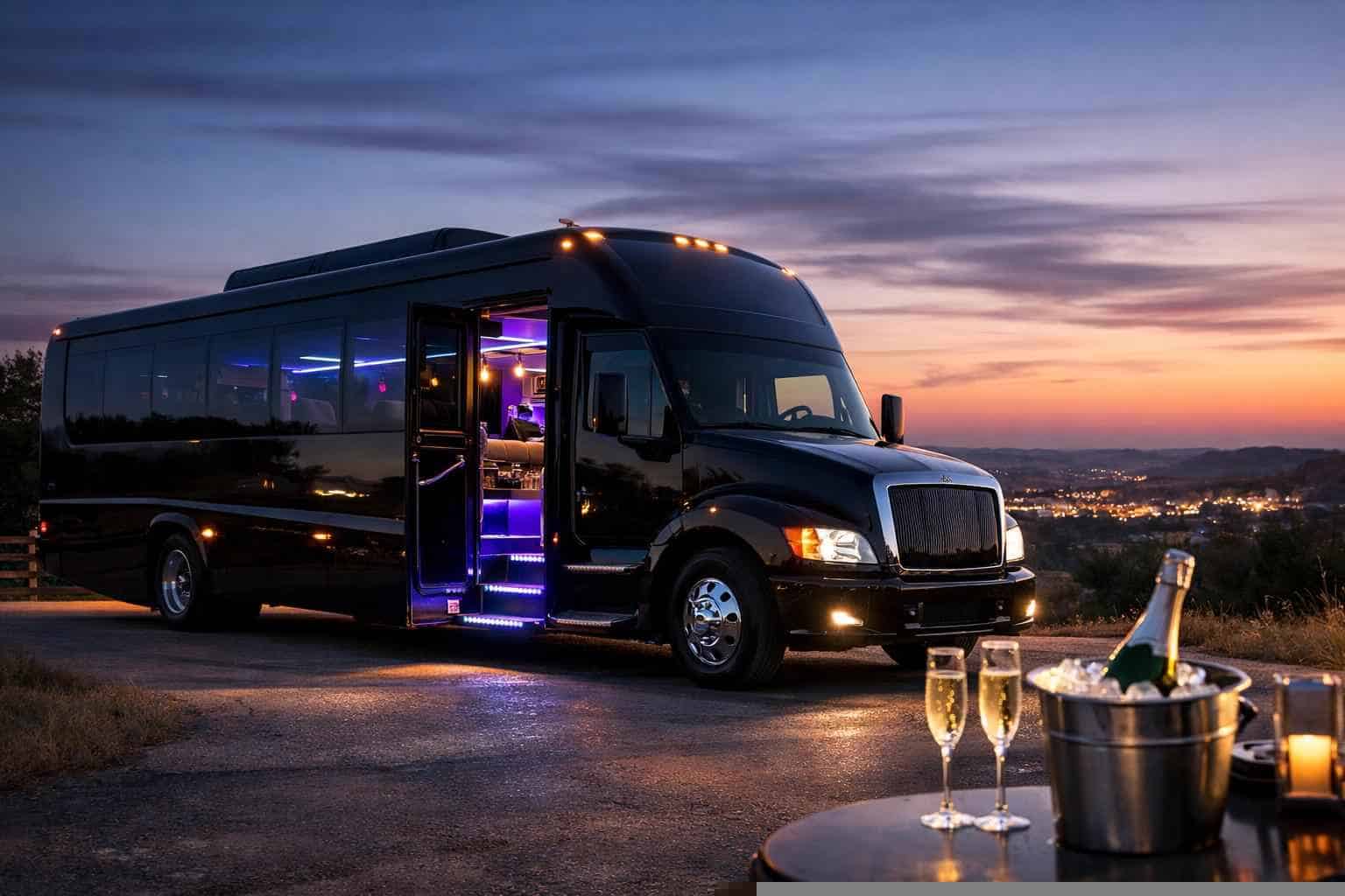 Black Party Bus Rental Boerne TX